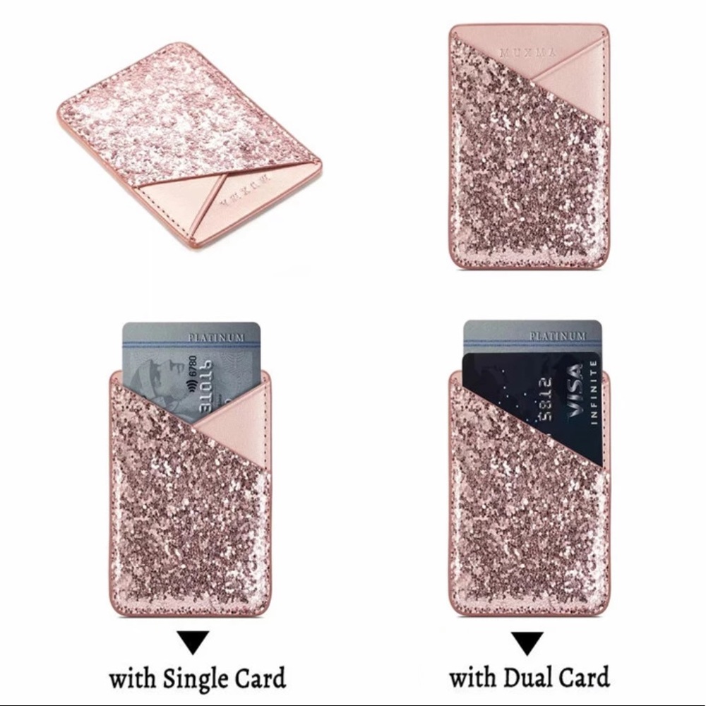 🎁Black, Gold, Rose Gold Phone card case - Picture 3 of 5